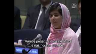 Malala Yousafzai faz discurso na ONU por educação [upl. by Eulalie]