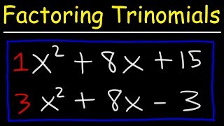 Factoring Trinomials The Easy Fast Way [upl. by Abeh985]