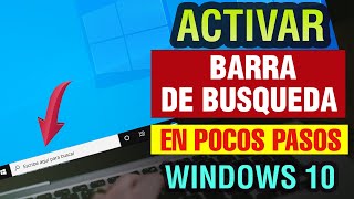 Cómo poner la Barra de Busqueda en Windows 10 2025  activar la barra de busqueda en windows 10 [upl. by Mossman937]