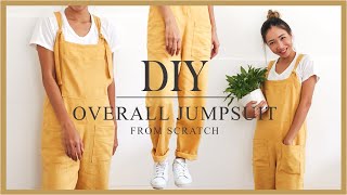 DIY Overall jumpsuit from scratch  Step by step tutorial [upl. by Nylyram]