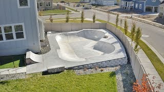 real SKATEPARK in my BACKYARD  backyard tour 2 [upl. by Yslehc]