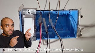 How to Install Two Light Switches from One Power Source line [upl. by Niels965]