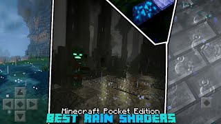 Top 10  MCPE Ultra Shaders For Rain Wet Floor Rain Drops Water Reflection Realistic Atmosphere [upl. by Ardnazxela]