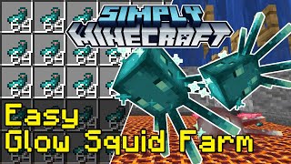 Easy Glow Squid Farm Tutorial  1500 Glow Ink ph  Simply Minecraft Java Edition 117 [upl. by Pare390]