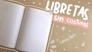 Haz una libreta SIN COSTURAS  ideal para bullet journal  reciclada ✨ [upl. by Anairt]