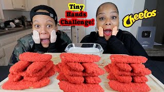 HOT CHEETO FRIED PICKLES TINY HAND CHALLENGE MUKBANG [upl. by Faletti]