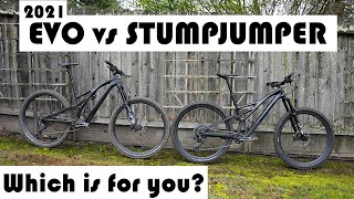 2021 Specialized Stumpjumper vs Stumpjumper Evo  Which is for you [upl. by Woodson]