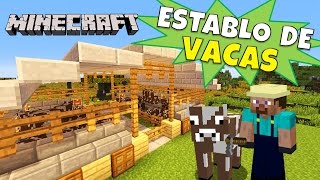 Minecraft Establo para Vacas Super Tutorial [upl. by Nafis683]