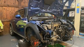 Bargain£££ Mini Cooper S Engine Rebuild Will it Run  PT 4 [upl. by Gnud]