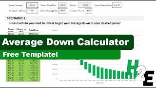 Average Down Calculator  Free Template [upl. by Einnej927]