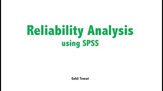 Reliability analysis using SPSS Cronbach’s alpha [upl. by Assirahc]