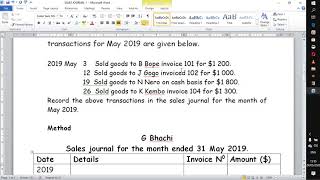 SALES JOURNAL 1 SALES DAYBOOKIGCSEO LEVELAS LEVEL ACCOUNTINGJOURNALSBOOKS OF PRIME ENTRY [upl. by Ahsap131]