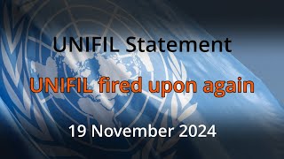 UNIFIL Statement 19112024 [upl. by Bianchi768]