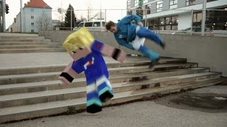 MINECRAFT IN REAL LIFE Animation  INCEPTION PARKOURFIGHT  FrediSaalAnimations [upl. by Nageem550]