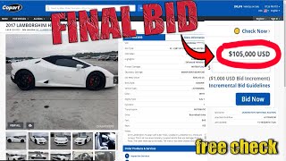 How to get the Final Bid Price of a Car at Copart THE FREE WAY [upl. by Aisyla]