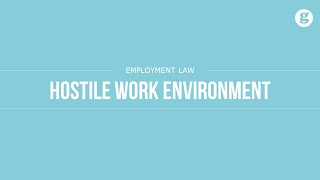 Hostile Work Environment [upl. by Eibur]