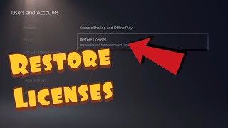 How To Restore Licenses On PS5 [upl. by Repmek]