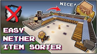 Minecraft Complete Item Sorter  Easy No Water [upl. by Orravan]