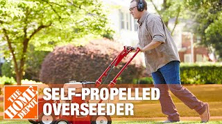 Classen SelfPropelled Overseeder Rental  The Home Depot [upl. by Hsiwhem703]