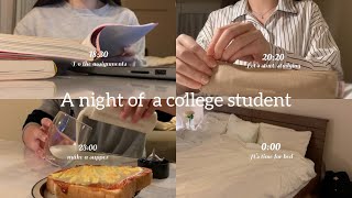 【vlog】大学終わりの女子大生のナイトルーティーン🌛  勉強する大学生の夜 My night routine after college [upl. by Florio16]