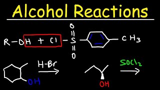 Alcohol Reactions  HBr PBr3 SOCl2 [upl. by Frolick833]