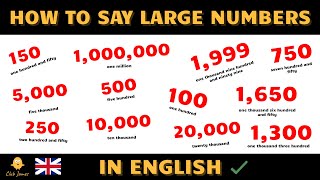 How to say LARGE NUMBERS in English [upl. by Aurthur659]