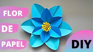 COMO HACER FLOR DE PAPEL GIGANTE FÁCIL Y RÁPIDO  HOW TO MAKE FLOWER PAPER FLOWER EASY AND FAST [upl. by Colfin]