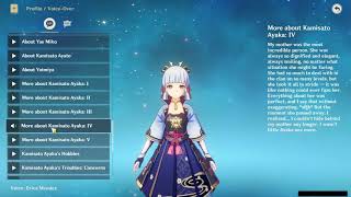 AYAKA ALL VOICE LINES ENGLISH [upl. by Carolus672]