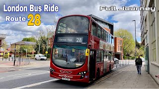 London Bus Ride 🇬🇧 Route 28  Wandsworth to Kensal Rise Station  Full Journey [upl. by Laetitia490]