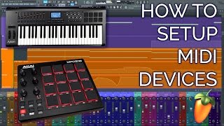 How To Setup A MIDI Controller Keyboard or Drumpad FL STUDIO 12 Basics [upl. by Tepper182]