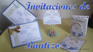 DIY Invitaciones de bautizo  3 Opciones  👼👶 👼👶 [upl. by Karyl53]