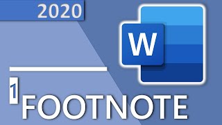 How to add footnotes in Word in 1 MINUTE HD 2020 [upl. by Stanwinn918]