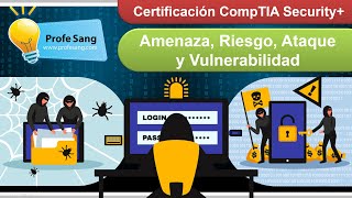 Amenaza Riesgo Ataque y Vulnerabilidad Preparación CompTIA Security [upl. by Nepean]