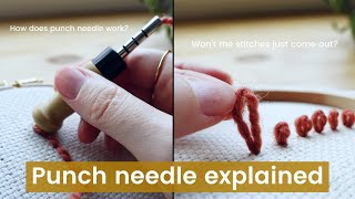 HOW does the ADJUSTABLE PUNCH NEEDLE work How do the loops actually stay in Punch needle explained [upl. by Brothers]