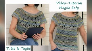 Maglia Sofy a uncinetto in tutte le taglie [upl. by Eiramave427]