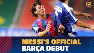 Leo Messis official debut against Espanyol [upl. by Fen]