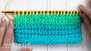 HOW to TUNISIAN CROCHET for BEGINNERS  SIMPLE and KNIT Stitch [upl. by Eiramyelhsa]