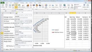 capital market line and sharpe ratio in excel [upl. by Oribel314]