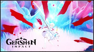 How to Destroy Cave Protection Shield Genshin Impact Dragonspine [upl. by Yurt]