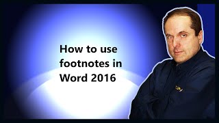 How to use footnotes in Word 2016 [upl. by Grace96]