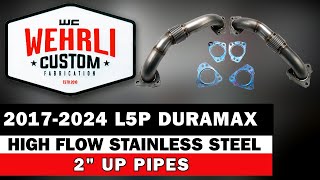 20172024 L5P Duramax 2quot Stainless Up Pipe Kit [upl. by Kinata]