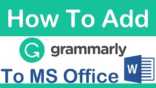 How to add grammarly to microsoft word  Premium Account  Detailed  eTechnizcom 👍 [upl. by Nylkoorb]