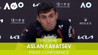 Aslan Karatsev Press Conference 1R  Australian Open 2022 [upl. by Agathy]