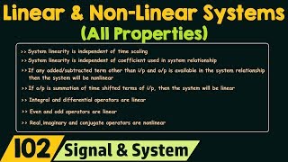 Linear and NonLinear Systems All Properties [upl. by Raymund]