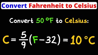 Convert Fahrenheit to Celsius  Temperature Conversion  Eat Pi [upl. by Nodnab]