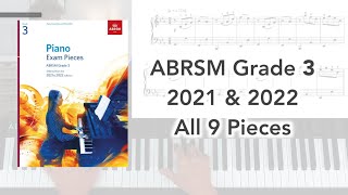 ABRSM Grade 3 Piano 2021 amp 2022 All 9 Pieces [upl. by Madonna566]