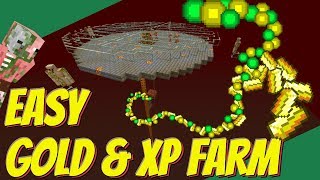 Easy Gold Farm How to make a Gold Farm in Minecraft Minecraft XP Farm  LOTS of XP Avomance [upl. by Anaynek]