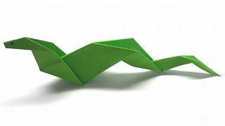 Origami Tutorial  How to fold an Easy paper Origami Snake [upl. by Brahear660]