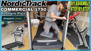 NordicTrack Commercial 1750 Runners Flex Treadmill DIY Assembly  Step By Step Assembly Instructions [upl. by Sukram]