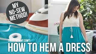 How to Hem a Dress or Skirt  NO sewing required [upl. by Andromeda]